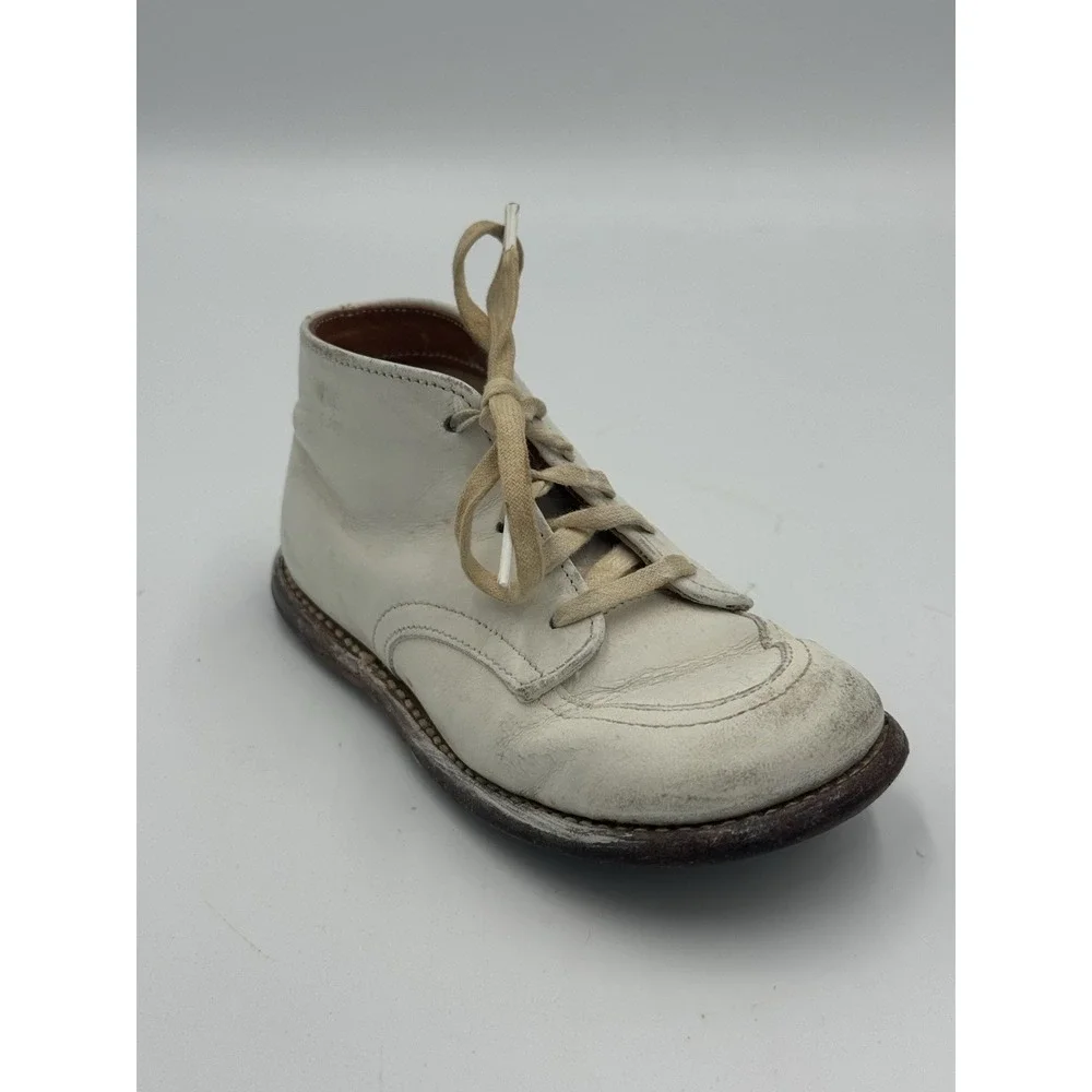 Antique Unisex Infant‎ Toddler Baby Lace Right Shoe Leather Vintage